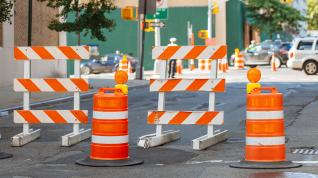 work zone on street 