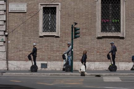 Segway riders on the street