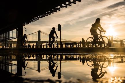 bicyclists 