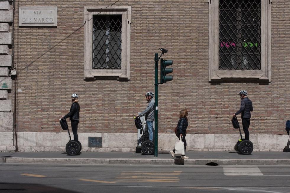 Segway riders on the street